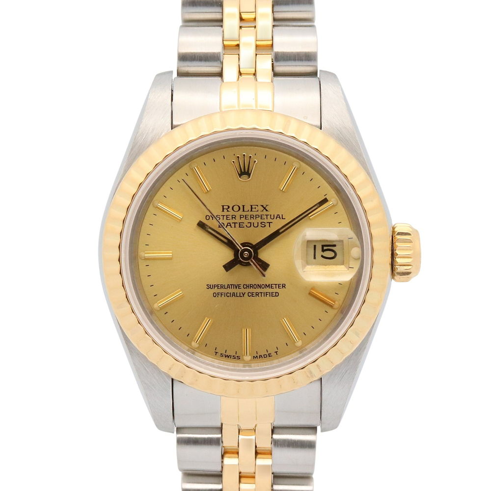 Rolex Datejust 97 Series Wristwatch, 18K (Yellow Gold) Stainless Steel, Ladie...